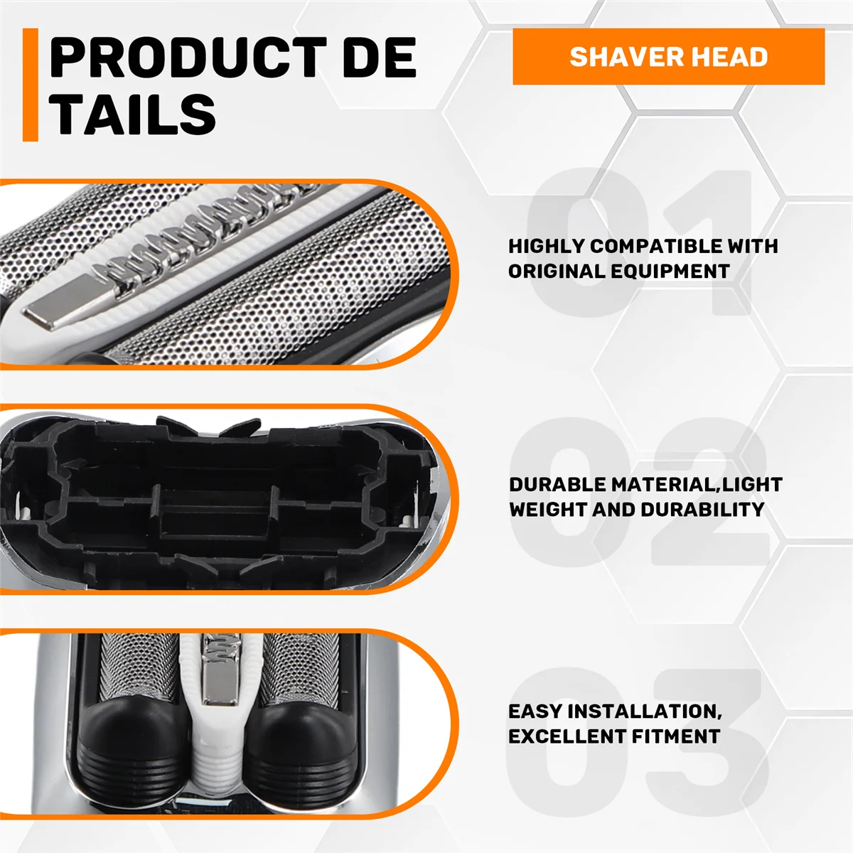 HOT For Braun Razor Head 3 Series 21B 330 Knife Net 32B 3010S 32B 320S 3000 340 Accessories, 32S