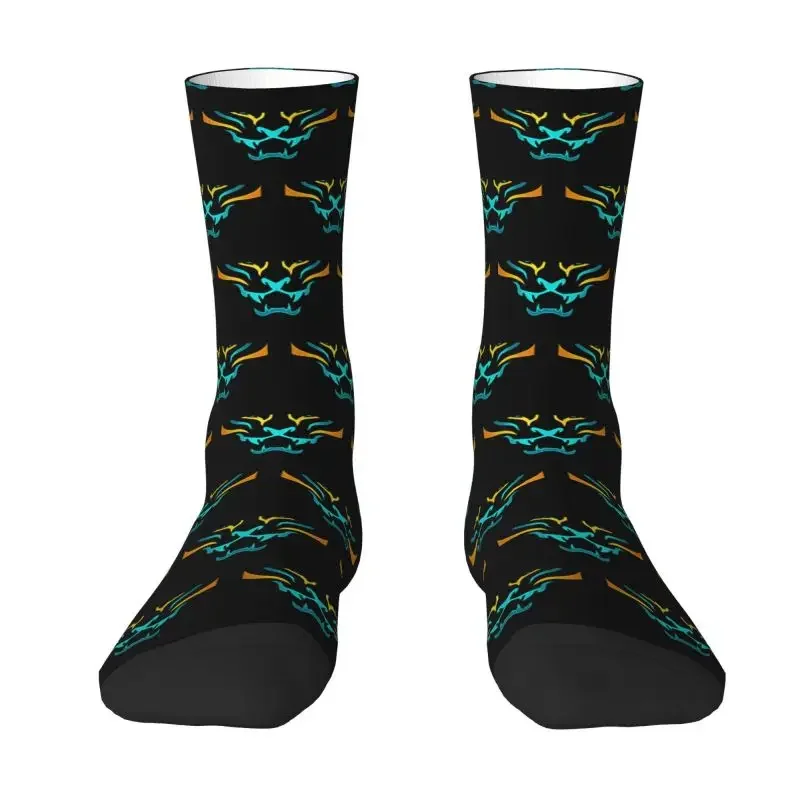 Kawaii Printing KDA More Akali Tiger Cosplay Socks for Women Men Stretchy Summer Autumn Winter Legends Battle Game Crazy Socks