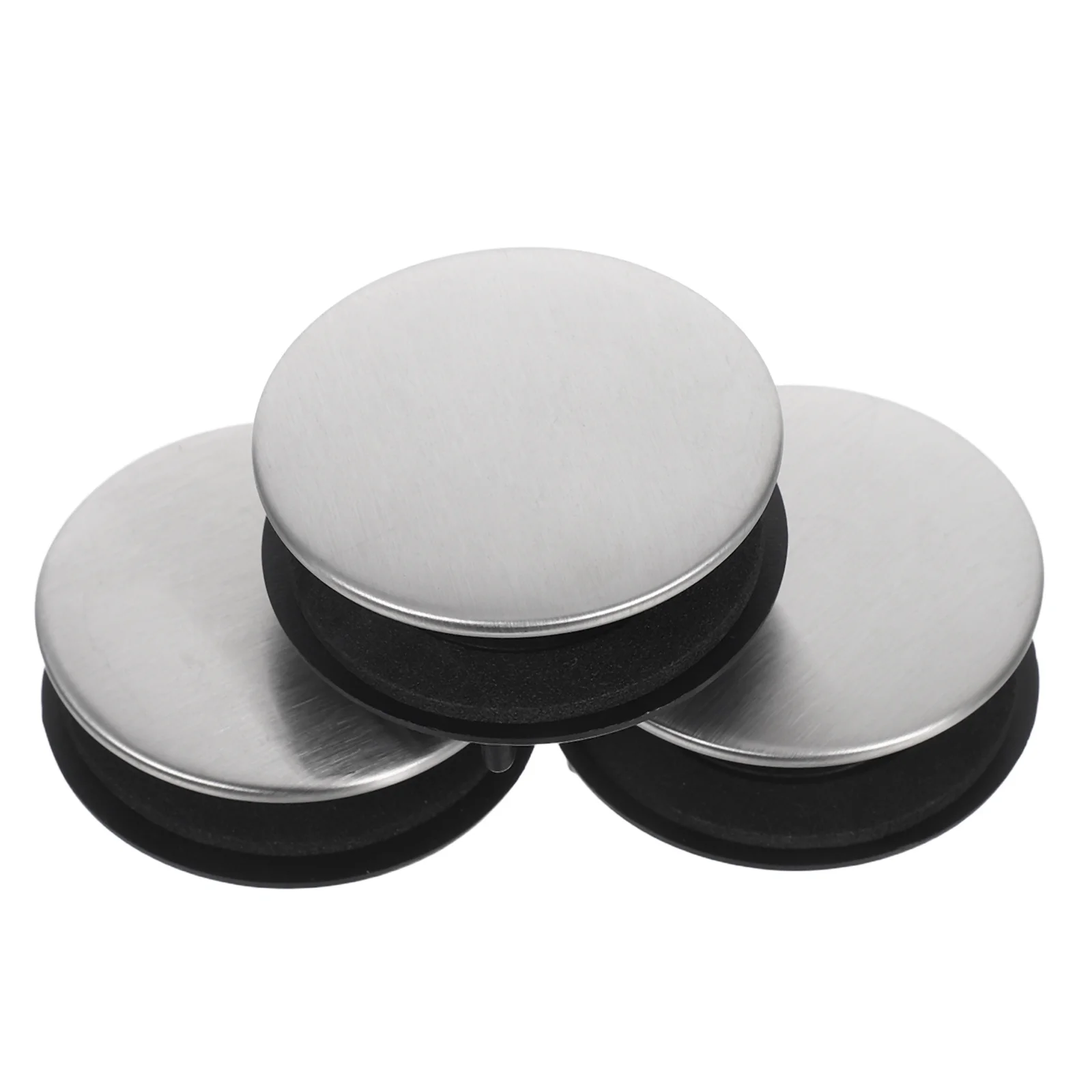 

3 шт., крышка отверстия для раковины из нержавеющей стали, универсальная крышка для блокировки запаха, гладкая отделка, заглушка для крана, кухня, ванная комната