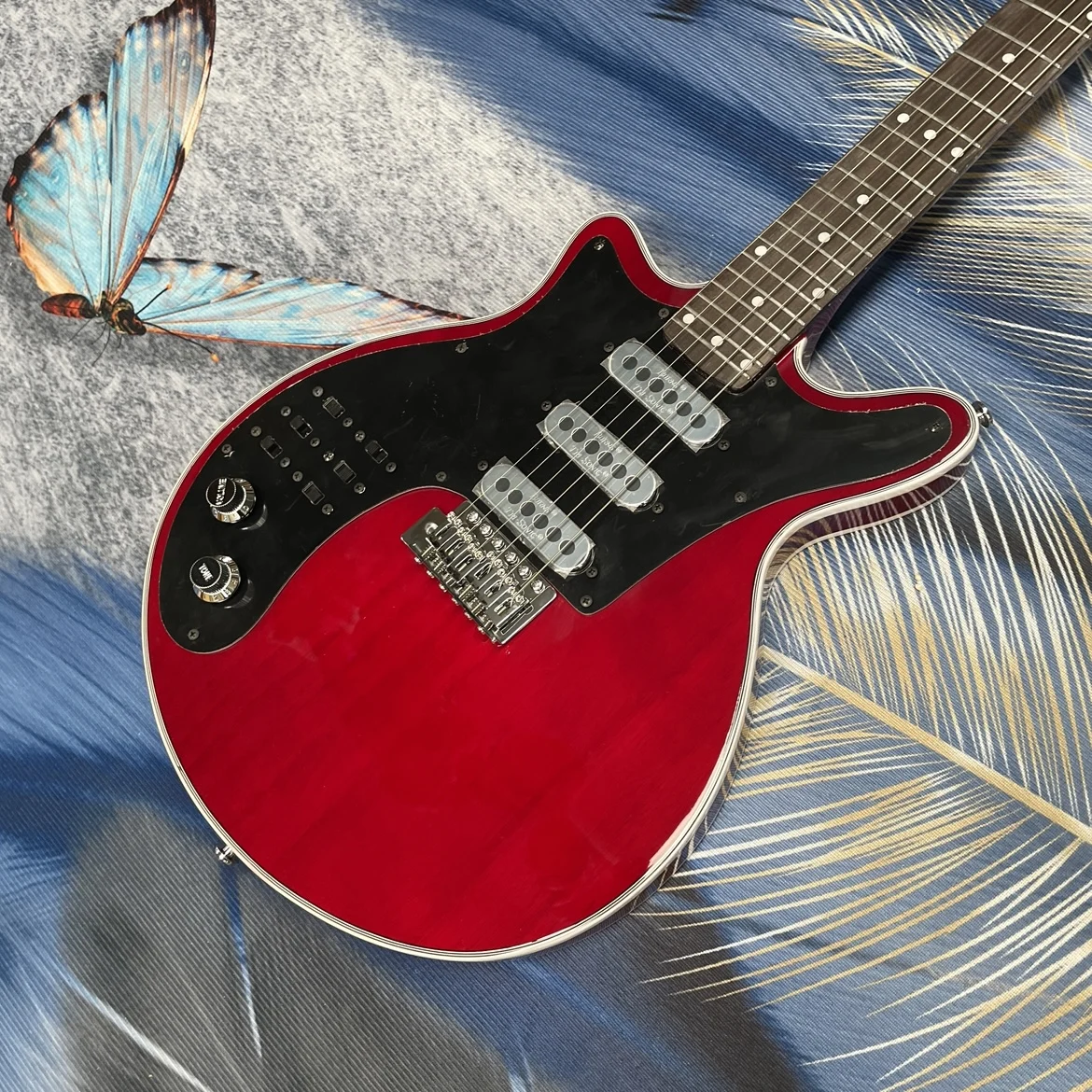 

6-string electric guitar, lightweight and portable, with rich and full tone guitars, left-hand friendly rock electric guitarra