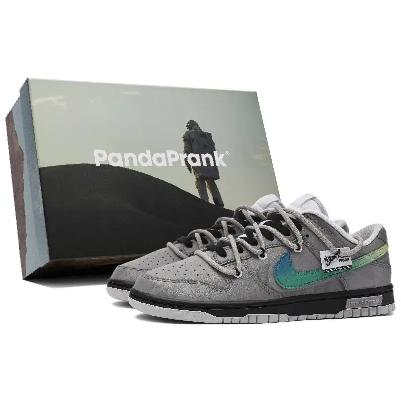 

[Невероятные мужские Alien That S-BOX] Нескользящие и износостойкие легкие низкие туфли для скейтборда Nike Dunk, мужские серые, зеленые