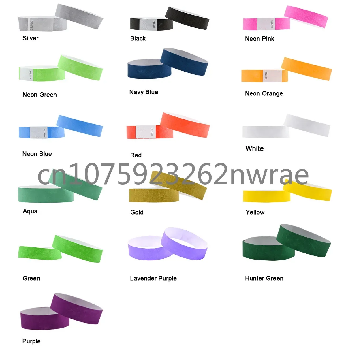 Disposable DuPont paper bracelet identification waterproof tamper-proof children's playground swimming pool wrist band tickets