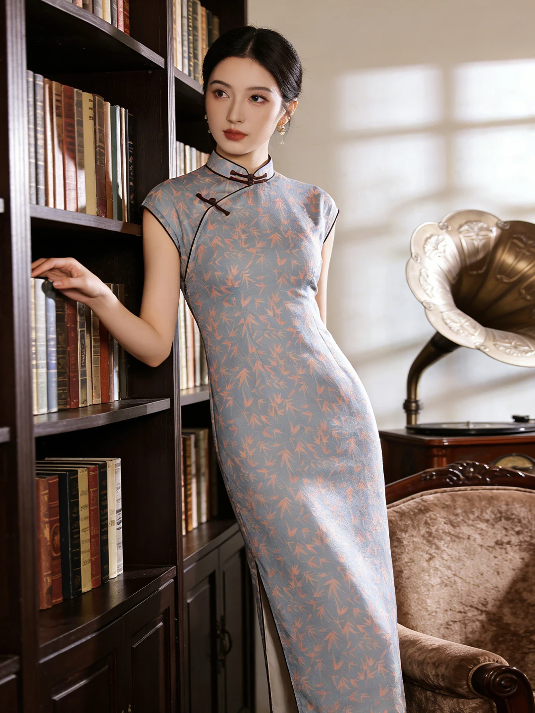 

Dorabana Artistic Summer New Sle Flax Print Daily Improved Women's Dr Breathable Low Slit ort Sve Long Dr