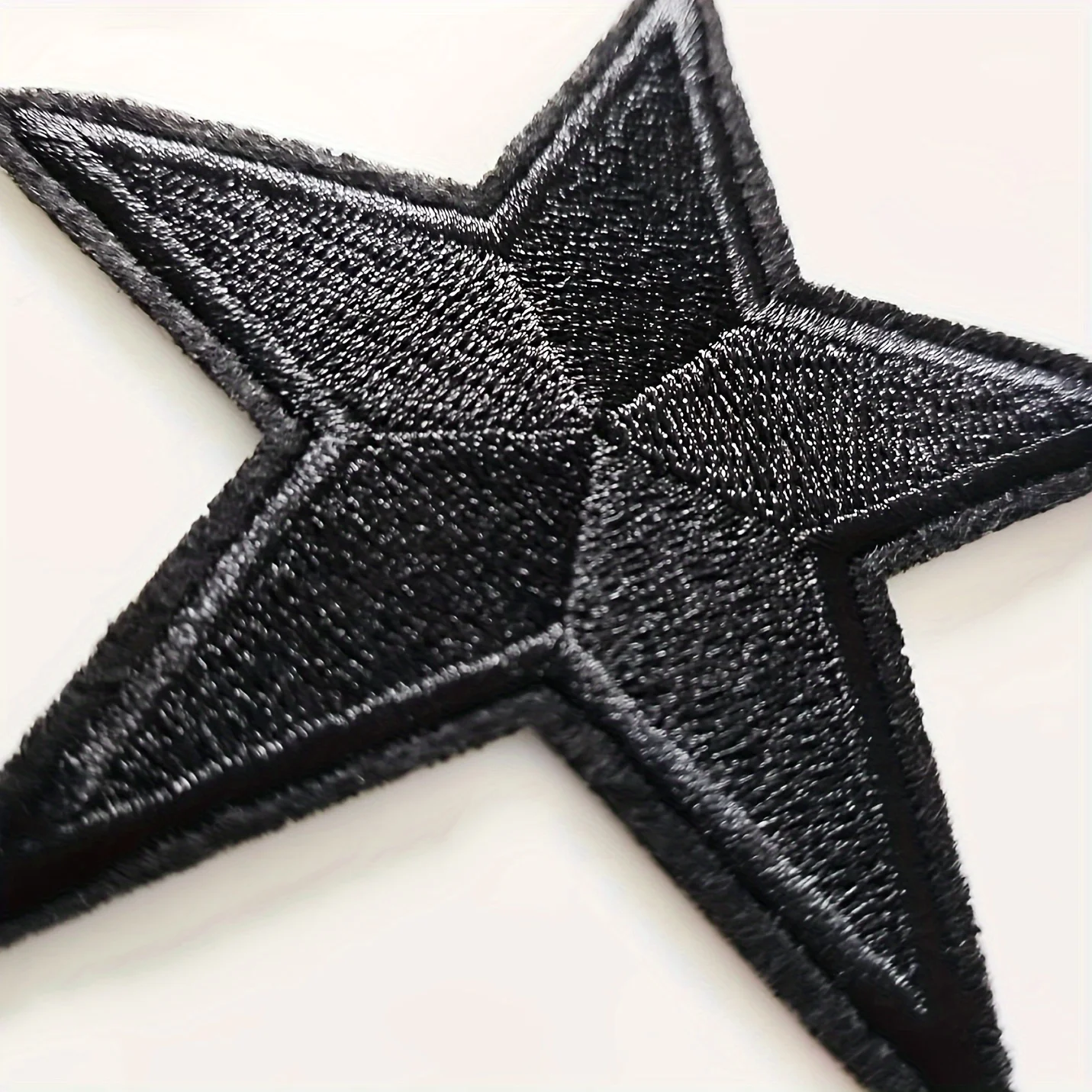 5-pack.Star patch, embroidered iron on/sewn patch, cute appliqué patch for clothing, jackets, hats, backpacks, jeans, black