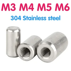 304 Stainless Steel M3 M4 M5 M6 Double Head Internal Thread Cyclical Pin Internal Tool Positioning Pin With Hole Internal Screw