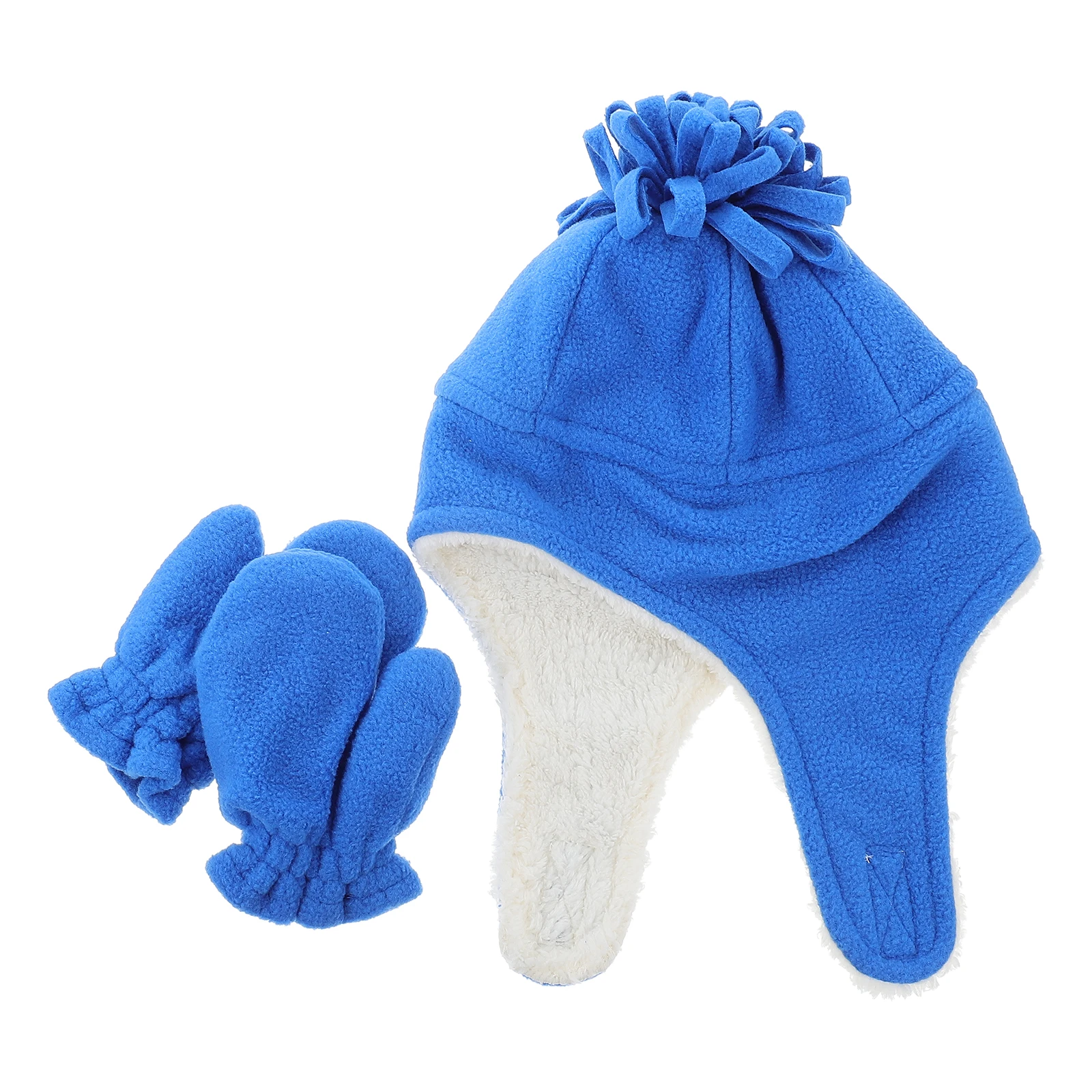

Baby Trapper Hat Ear Flap Cap Winter Warm Headwear Infant Snow Gloves Set Christmas Outdoor Protection Newborn Warm Hat Baby
