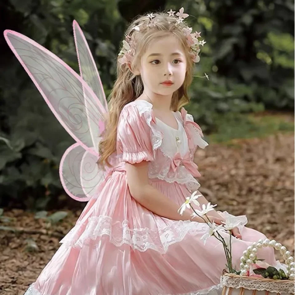 ชุดปีกนางฟ้าผีเสื้อฮาโลวีน สำหรับผู้หญิงและเด็กผู้หญิง ชุดเจ้าหญิง แต่งคอสเพลย์ อุปกรณ์ประกอบฉาก ปีกนางฟ้าเจ้าหญิงวิบวับ+หูเอลฟ์