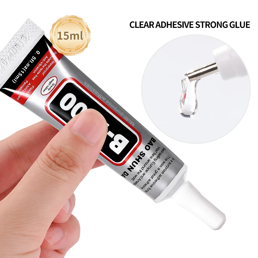 15/30ml Super Sticky B-7000 Glue Gel for Nails Adhesive Gel for Nail Gems/Jewel/Crystal/Beads/Diamonds Crafts Multi-purpose Glue