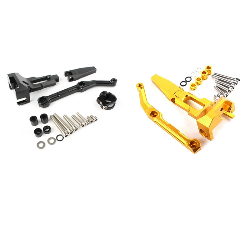 Motorcycle Aluminum Alloy Adjustable Steering Damper Kit Stabilizer Mounting Bracket For Yamaha MT-09 Tracer/FJ09