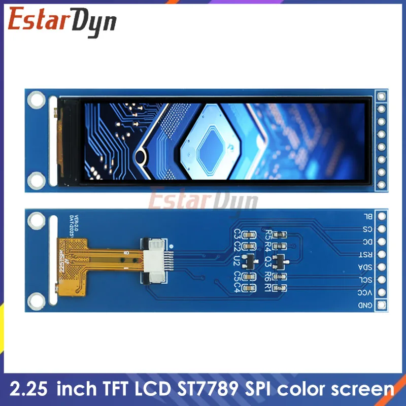 Estardyn 2.25-inch TFT LCD ST7789 small screen 76*284 module LCD full view SPI color screen
