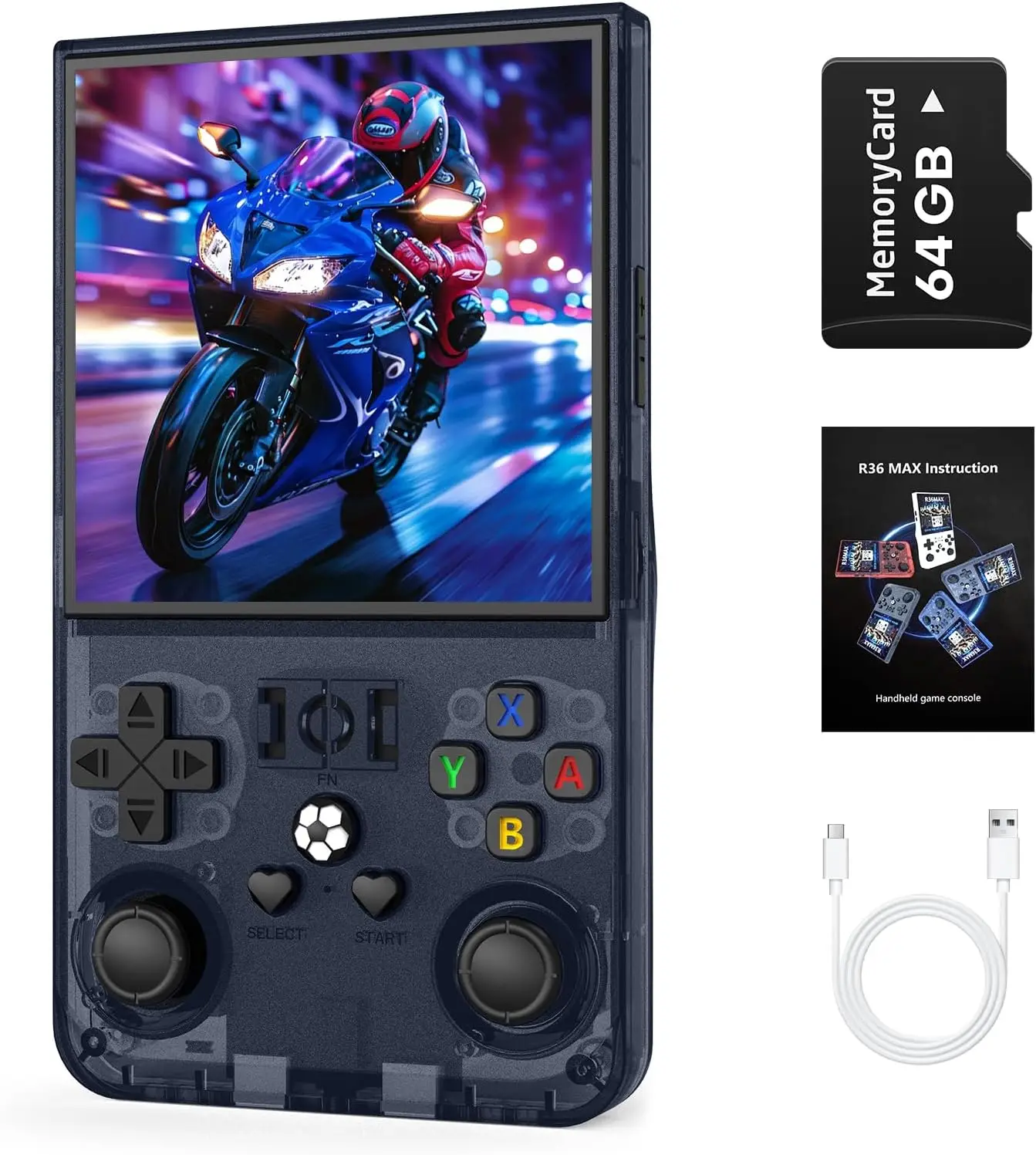 

Retro Handheld Game Console 4.0" IPS 64GB 4000mAh Linux