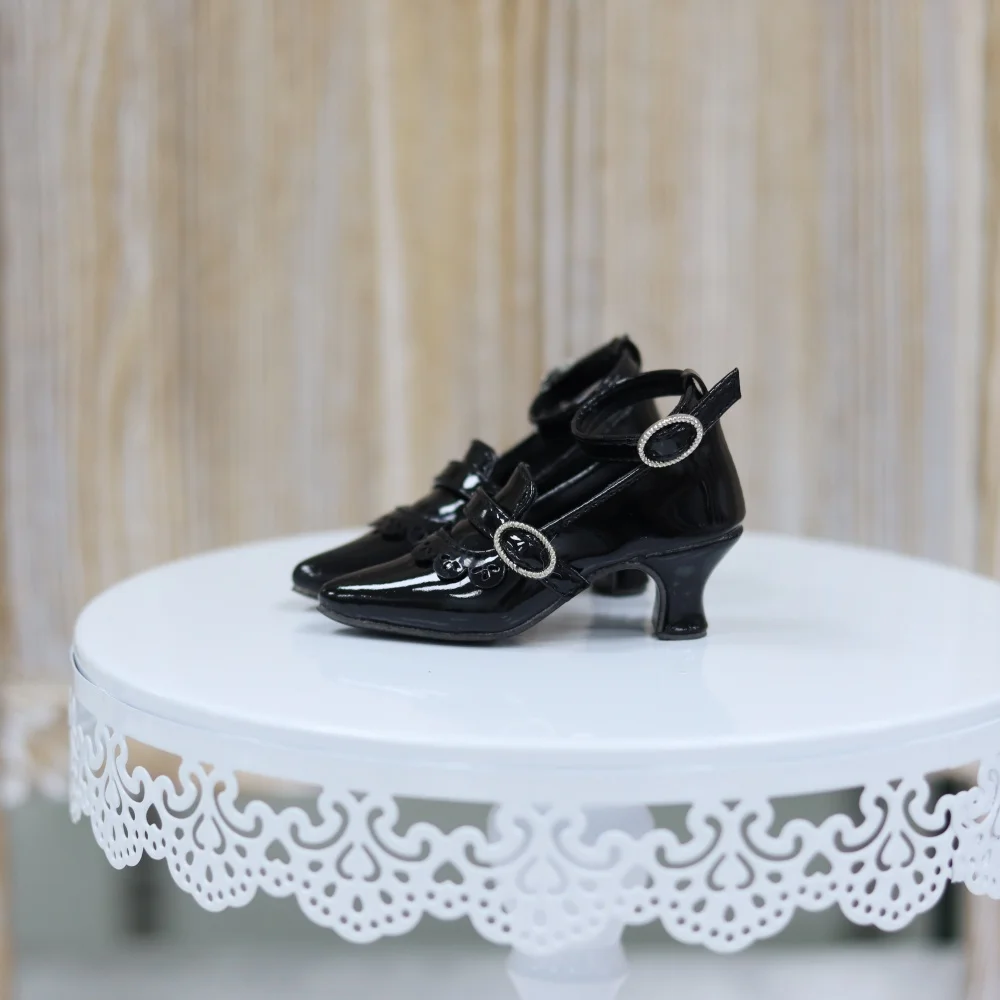 

BJD Shoes 1/3 female patent leather one-button pointed high heels BJD Doll accessories