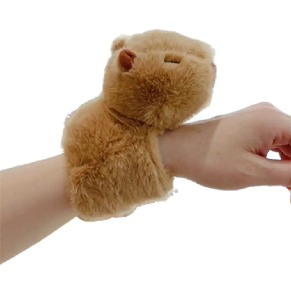 Rodent Slap Bracelet Series Simulation Cute Doll Plush Doll Slap Bracelet Soft Wrist Style Capybara Plush Wrist Band Home Decor