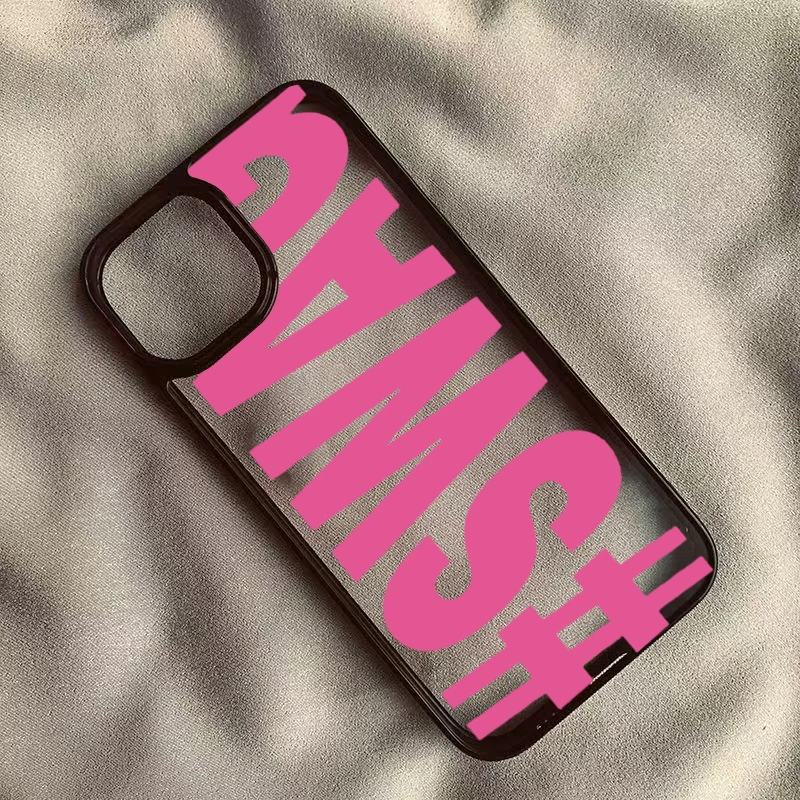 Funda a prueba de golpes con letras llamativas para iPhone 16 15 Pro Max 14 13 11 12 Pro Max 17Air 16E X XR XS Max 7 8 Plus SE 2022 4