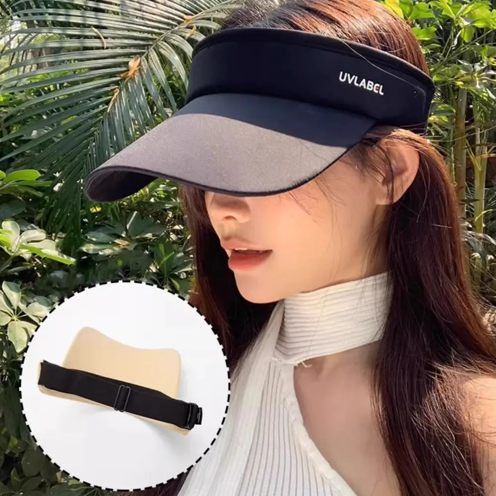 Summer Breathable Sun Hat Anti-UV Quick-drying Sports Visor Adjustable Empty Top Tennis Hat Running