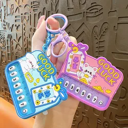 Mini llavero de Piano colgante creativo para niños, música de mano, juguetes de Piano Electrónico, juguetes emisores de luz divertidos, regalos para niños