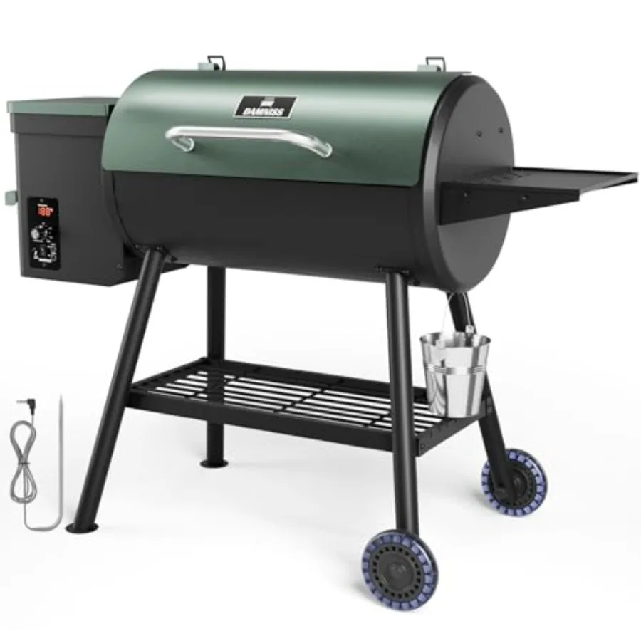 Pellet Grill and Smoker, Large Size 565 Sq In PID Temperature Control 8-In-1 BBQ Versatility, 450°f Max, Meat Probe Grill, Smok