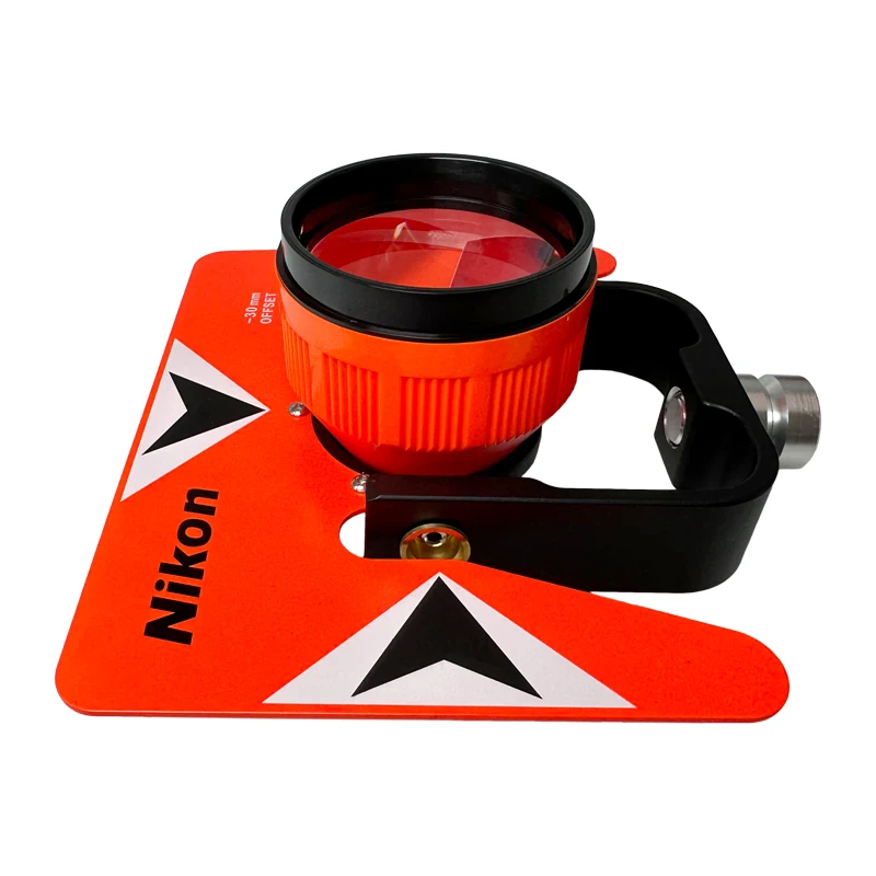 Red Single Prism For Nikon Total Station Survey Tool Prism With Soft Bag  Constant -30 /0mm 5/8x11 Female Thread