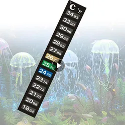 Digital Aquarium Home Stick-on Thermometer Fish Tank StripAdhesive Dual Scale C/F Discolor Temperature Measure Sticker Accessor