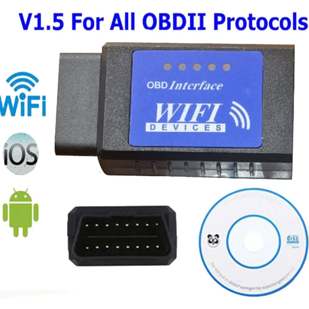 

Диагностический сканер Obd2 Elm 327 Wi-Fi с поддержкой Wi-Fi