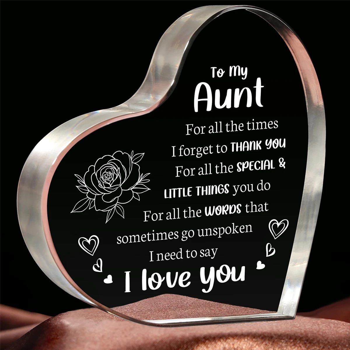 Show Your Love to Auntie with Acrylic Keepsake, Ideal Gifts for Best Aunt Ever, Perfect for Christmas and Birthday