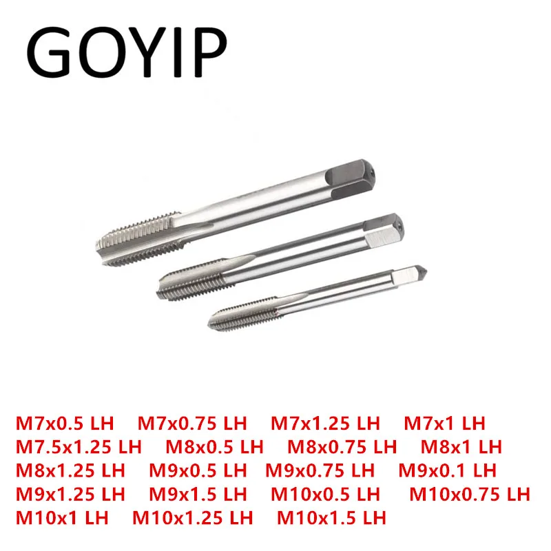 

2 Pcs M7 M7.5 M8 M9 M10 LH Threading Taps Spiral Point Taps HSS Machine Tap Hand Tools Screw Thread Metric Plug Taps