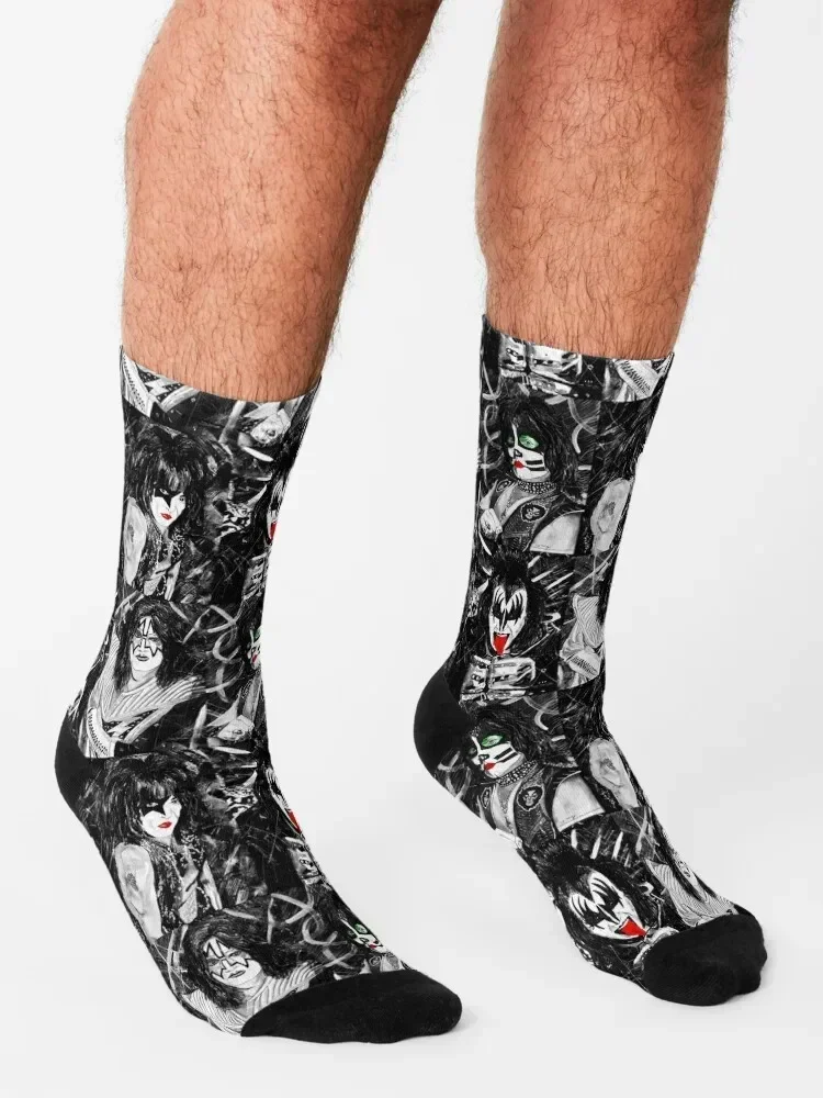 قبلة؟ - جوارب Ink Original (Color Splash) للتنس هدية مضحكة للرجال الشفاف، جوارب نسائية فاخرة ذات علامة تجارية فاخرة