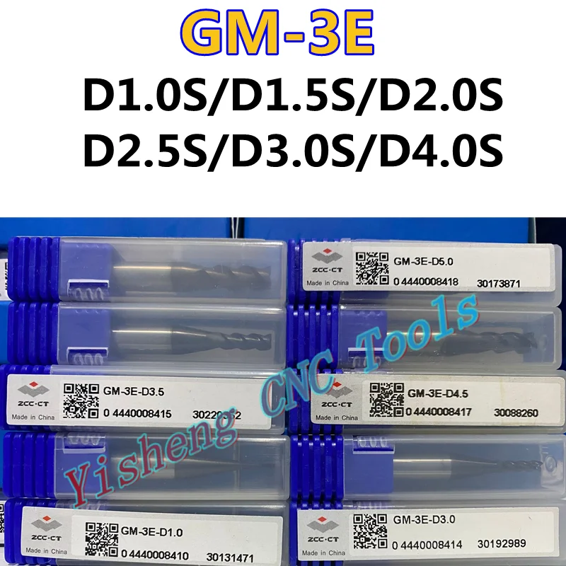 

Original ZCC CT GM-3E-D1.0S GM-3E-D1.5S GM-3E-D2.0S GM-3E-D2.5S GM-3E-D3.0S GM-3E-D4.0S CNC carbide end mill