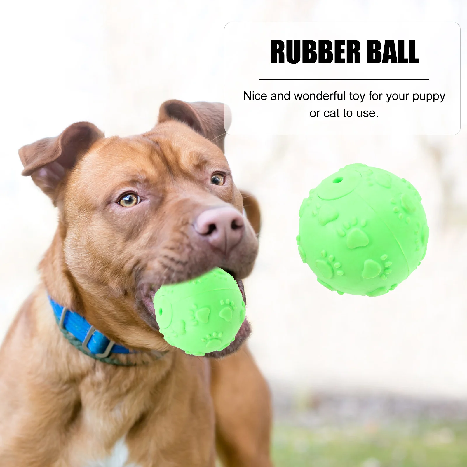 Rubber ball Rubber footprint ball Pet rubber ball Molar rubber ball Teeth footprint toy