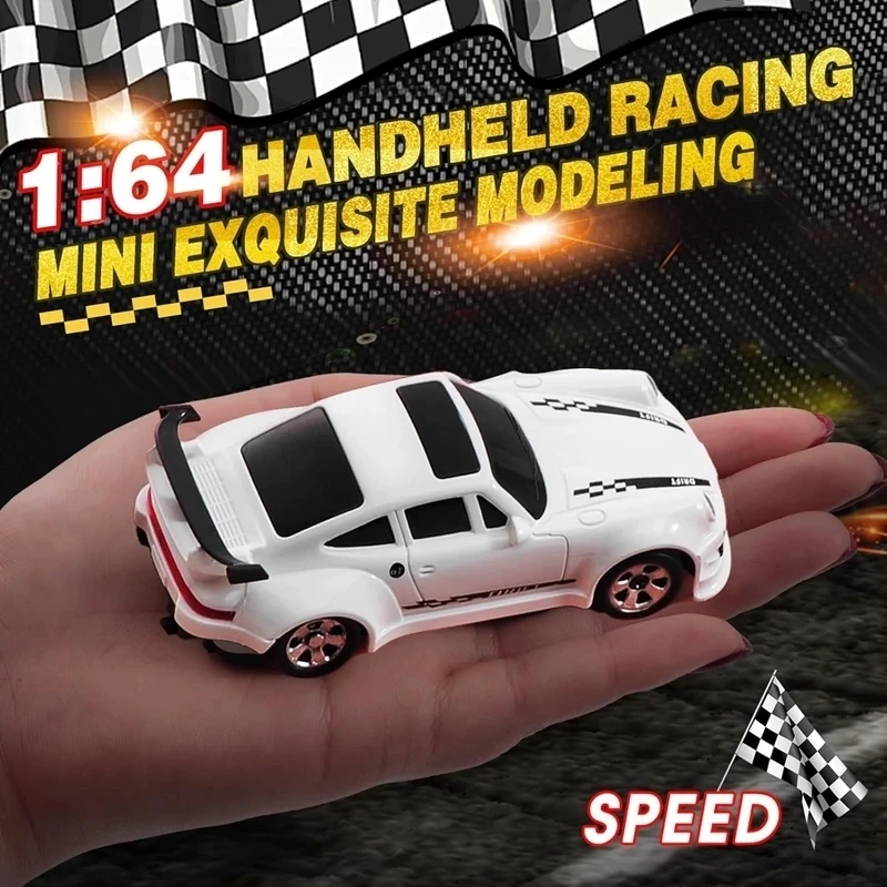 Novo 4wd 2.4ghz rc simulação mini drift carro palma modelo de corrida brinquedos de mesa 1/64 escala carro de controle remoto presente para crianças meninos