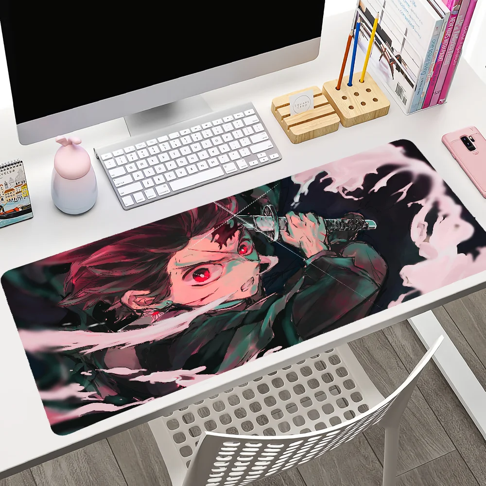 Anime Mouse Pad K-Kimetsu No Yaiba Mousepad Large Gaming Mouse Pad LockEdge Thickened Computer Keyboard Table Desk Mat