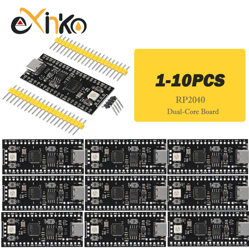 

1-10pcs Raspberry Pi Pico Board RP2040 Dual-Core 264KB ARM Low-Power Microcomputers High-Performance Cortex-M0+ Processor 16MB