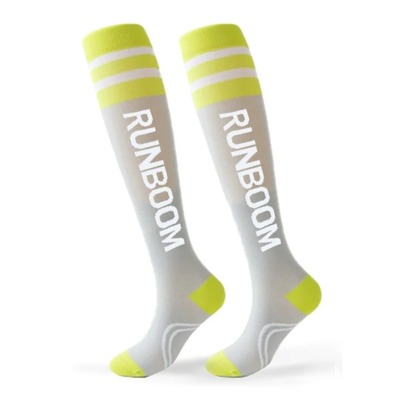 جوارب نسائية سميكة عالية المرونة للركبة عالية الضغط، جوارب رياضية لتشكيل الساق للجري واللياقة البدنية #4