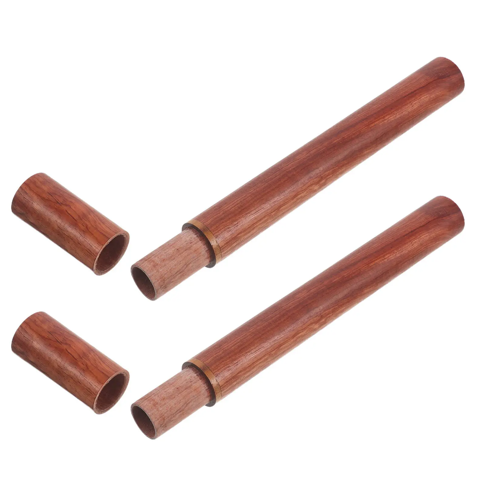 

2Pcs Solid Rosewood Incense Storage Tube Slim Travel Incense Container for Sticks Scent Preservation Secure Stick Organization