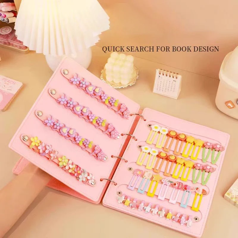 Hair Bows Organizer Book Large Capacity Headband Holder Hair Clip Storage Space Saving Accessory For Girl Room