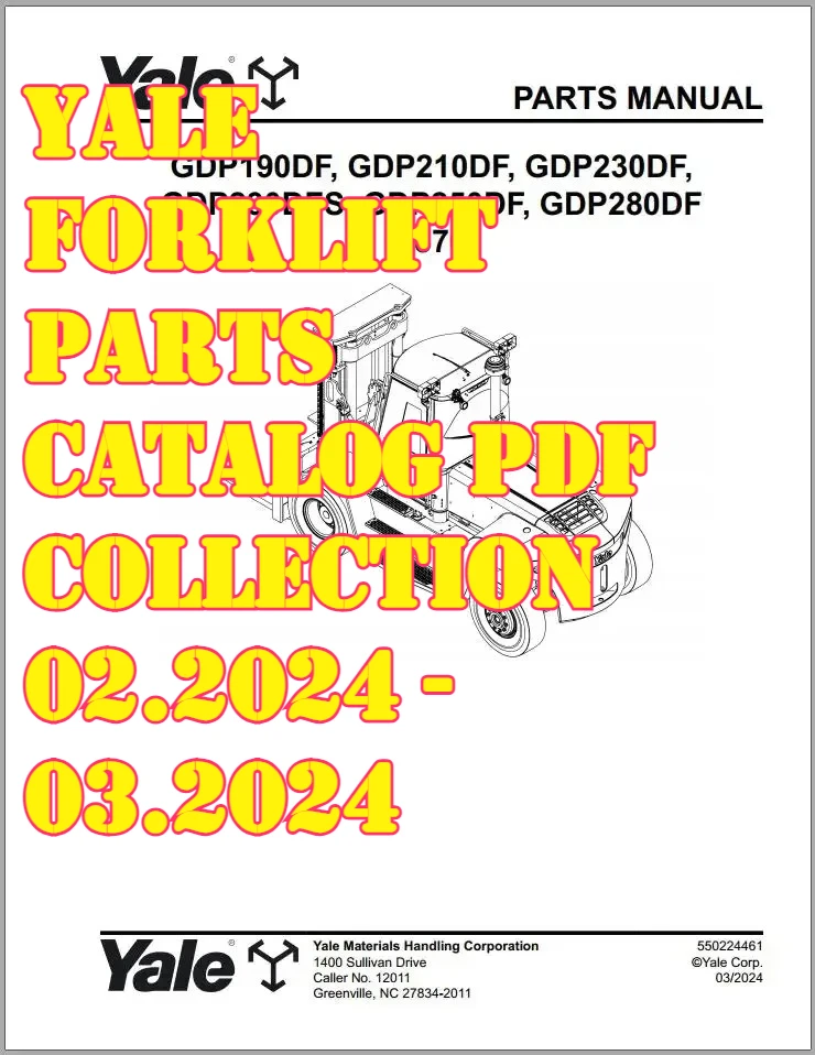 

AutoDVD2 Yale Forklift Parts Catalog PDF Collection 02.2024 - 03.2024