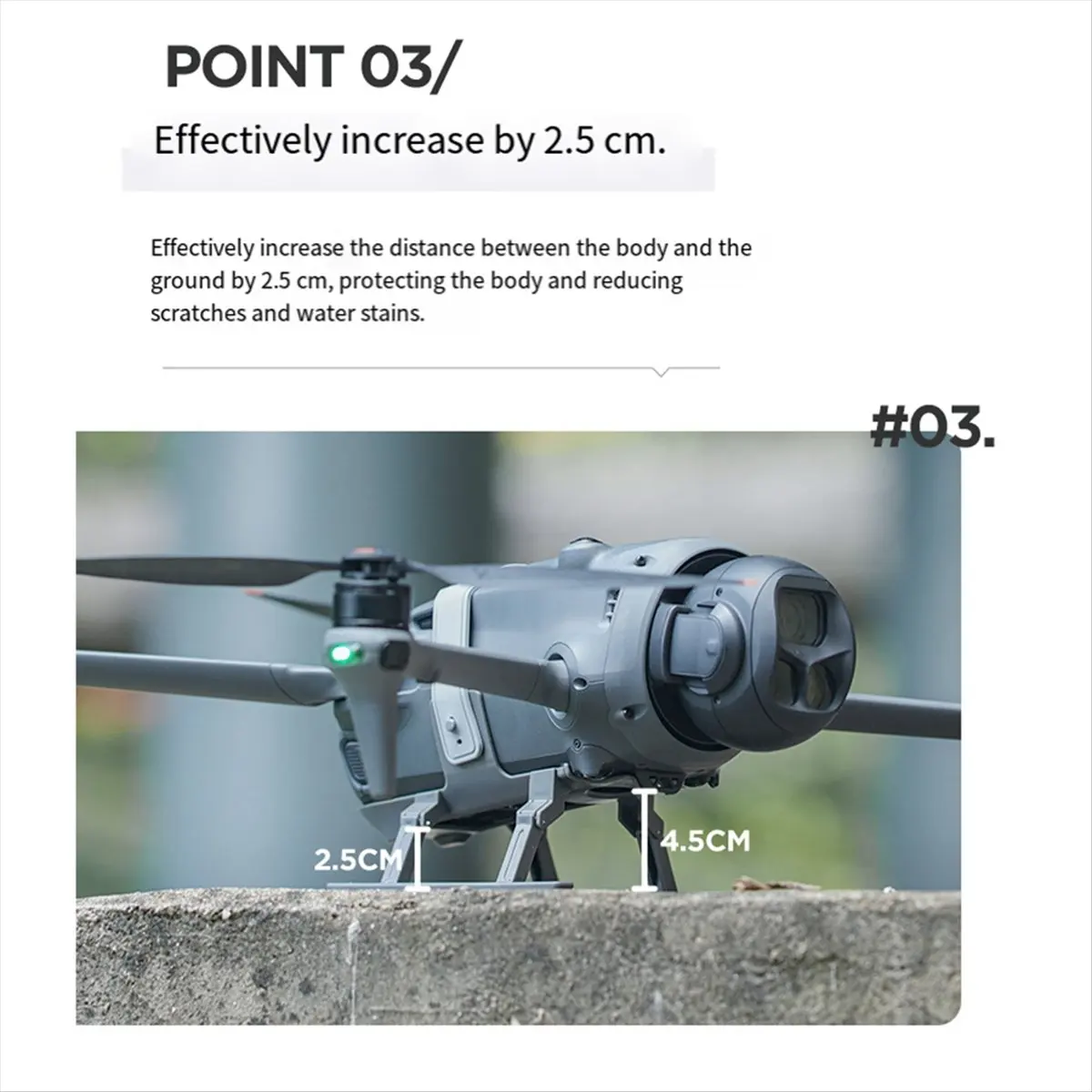 T1433C-Quick Release Folding Landing Gear for 4 Pro 2.5CM Height Tripod Extension Legs Drone Protector Accessories HOT