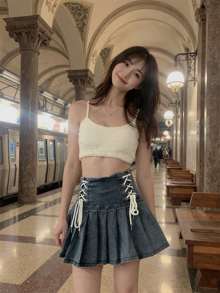 Plissierte Miniröcke für Damen, künstlerisch, Boho-Fransen, einzigartig, fließend, Festival, Urlaub, Falten, geschichtet, Patchwork, Neuheit, Elastizität