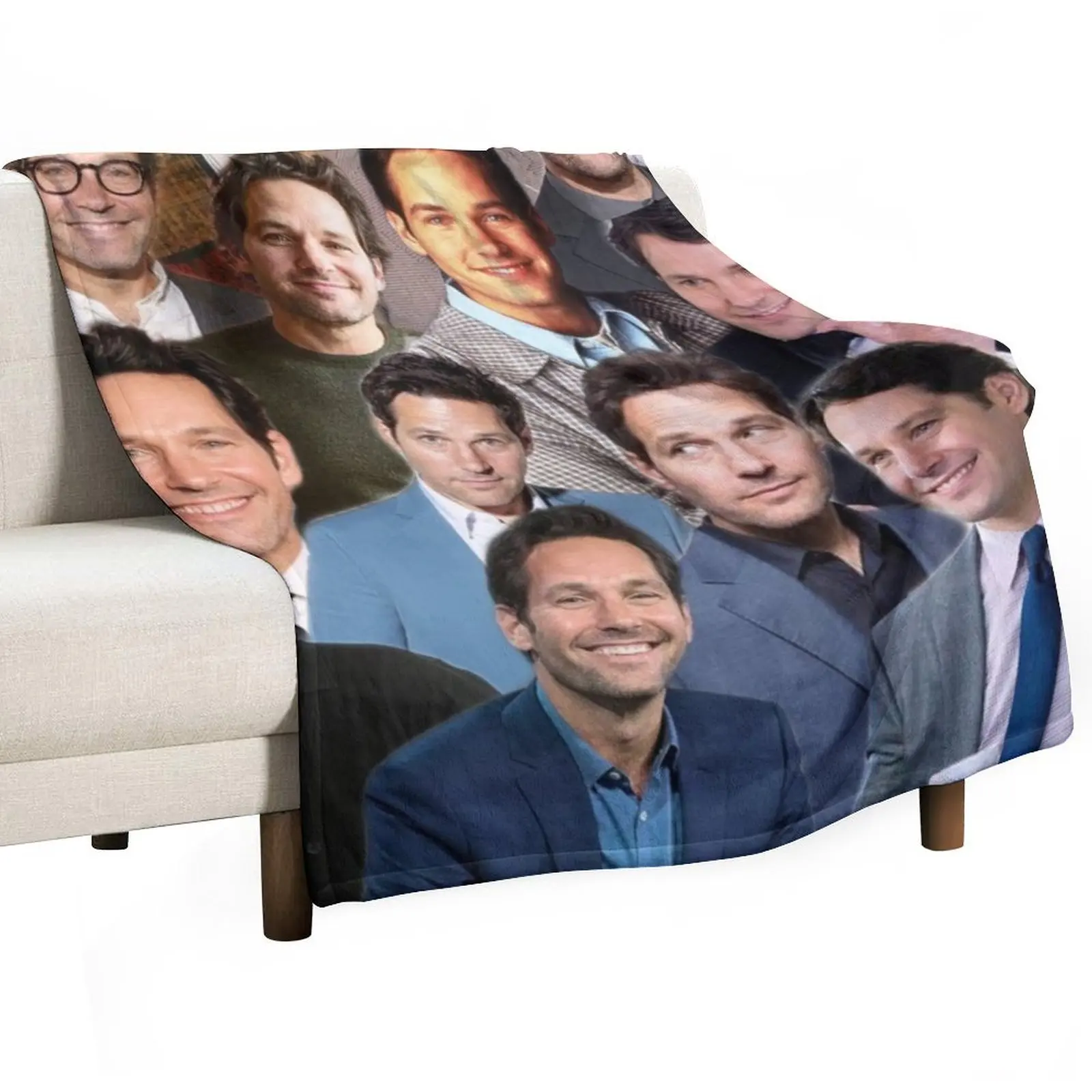

Paul Rudd photo collage Throw Blanket bed plaid Plaid on the sofa Designers for sofa Blankets