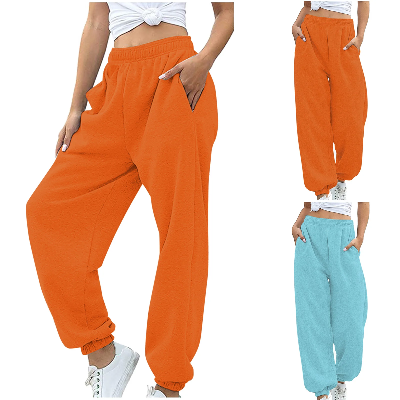 

Sweatpants Women's Bottom Sweatpants Joggers Yoga Pants Workout High Waisted Yoga Pants With Pockets Leggins Women Gym Clothing