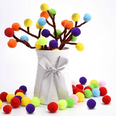 Blandade Pompom 8/10/15/20/25/30 mm Fluffiga Mjuka Pom Poms Bollar Blandade Pompoms För Gör-Det-Själv-Pyssel Bröllopsdekor Barnleksak Sytillbehör 10 best sales pom-pom-bollar - №5