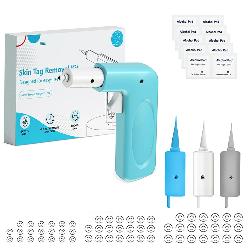 

3 In 1 Auto Skin Tag Remover Painless Mole Wart Removal Kit Device Professional Face Care Beauty Tool Home Use