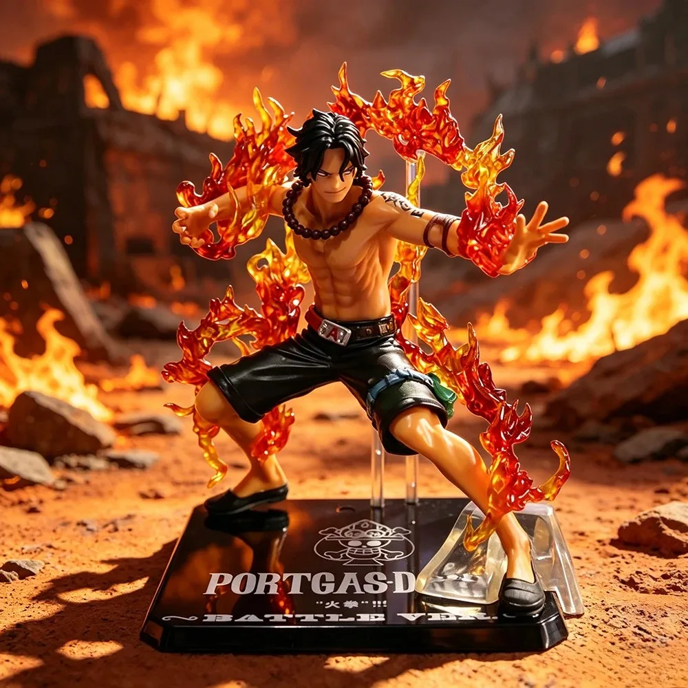 14 cm Anime ONE PIECE Figur Portgas·D· Ace Actionfiguren PVC-Statue Ornament Sammlung Modell Spielzeug Geschenke