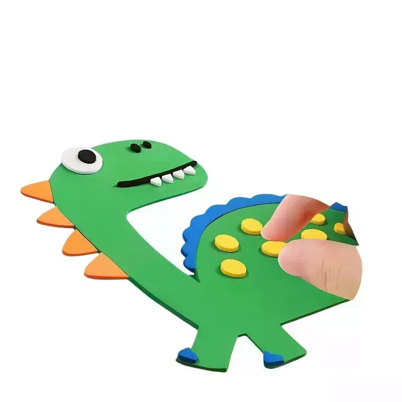 10Pcs 3D EVA Foam Sticker Puzzle DIY Cartoon Animal Craft Educational Toys for Kids Art Themed Birthday Party Supplies