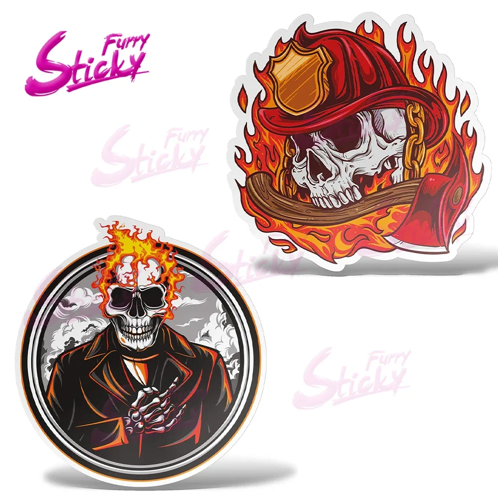 

Skull Biker Biker Chopper Shaped PVC Adhesive Vinyl Car Stickers - Waterproof Decals for Cars, Trucks, SUVs,Window ,Laptop