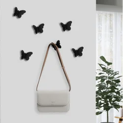 Butterfly Wall Hooks: Adhesive Towel Hangers for Hanging Coats,Hats,Towels,Robes Waterproof Stainless Steel Alloy Wall Coat Rack