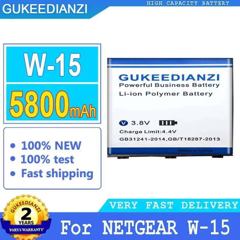 

Для маршрутизатора Netgear W-15 W15, аккумулятор 5800 мАч, высокая емкость, долговечный