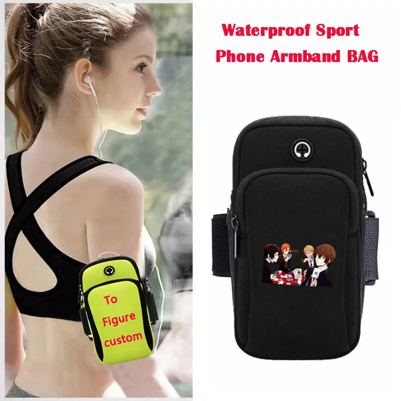 

Teenagers Sport Armband Bag Boys Outdoor Gym Running Phone Bag Case Coverage Holder for anime Death Note Cartoon Armband bag