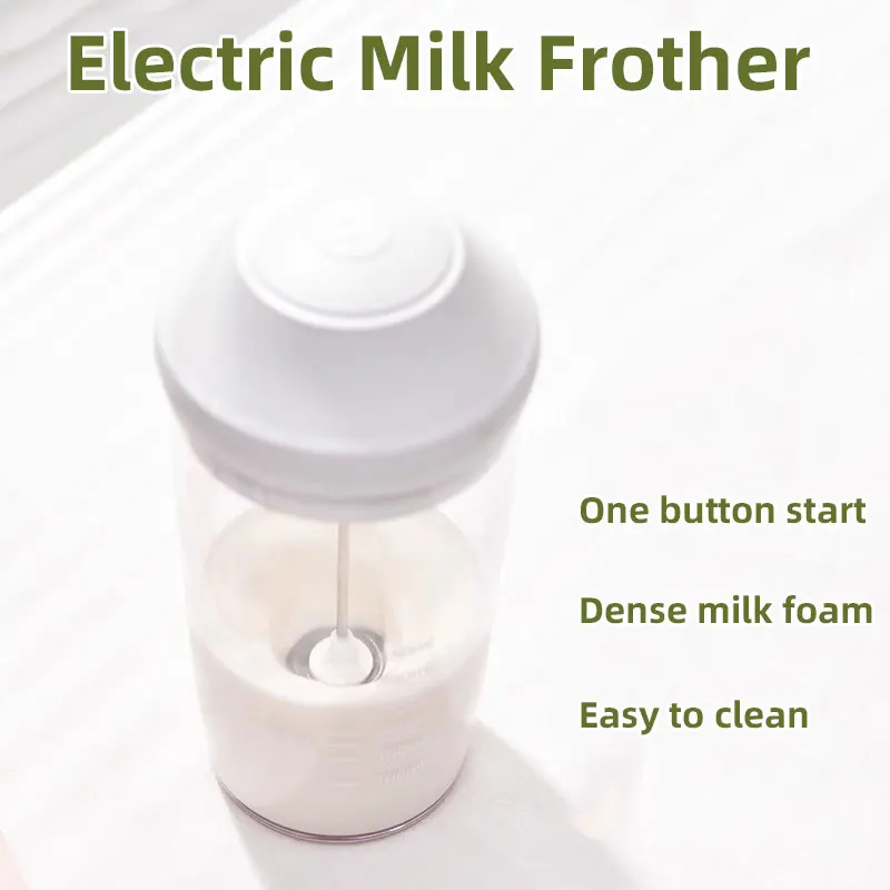 0.6L Electric Milk Frother,USB Portable Blender,Wireless Coffee Maker,Home Kitchen Egg Beater Mixer Machine,Whisk Cream Foam Cup