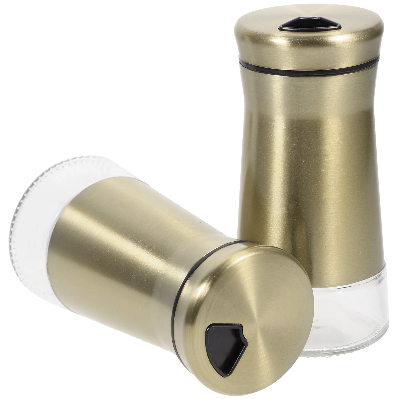 

Luxury Pepper Shakers Stainless Steel Seasoning Containers Glass Jars Kitchen Utensils Household Spice Bottle Set